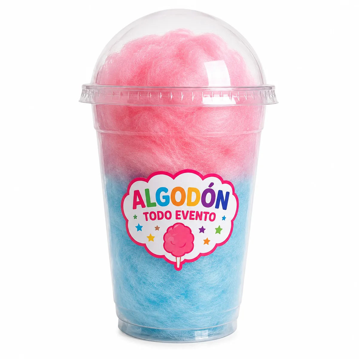 Algodón de azúcar en vaso domo 12 onzas de 2 colores a Q7.00 en Guatemala