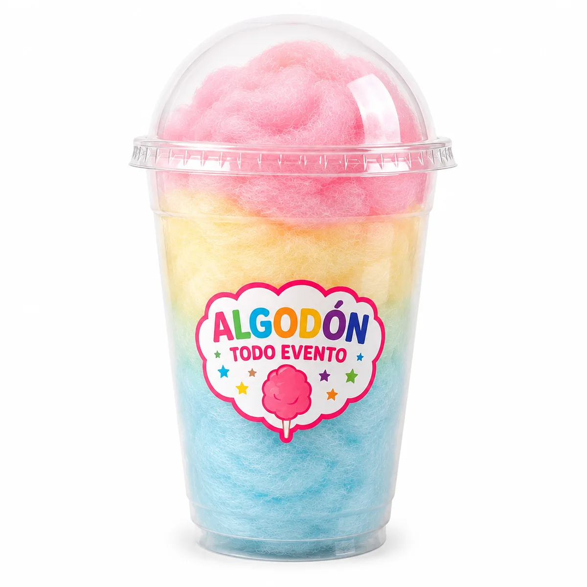 Vaso domo de algodón de azúcar 12 onzas de 3 colores a Q8.00