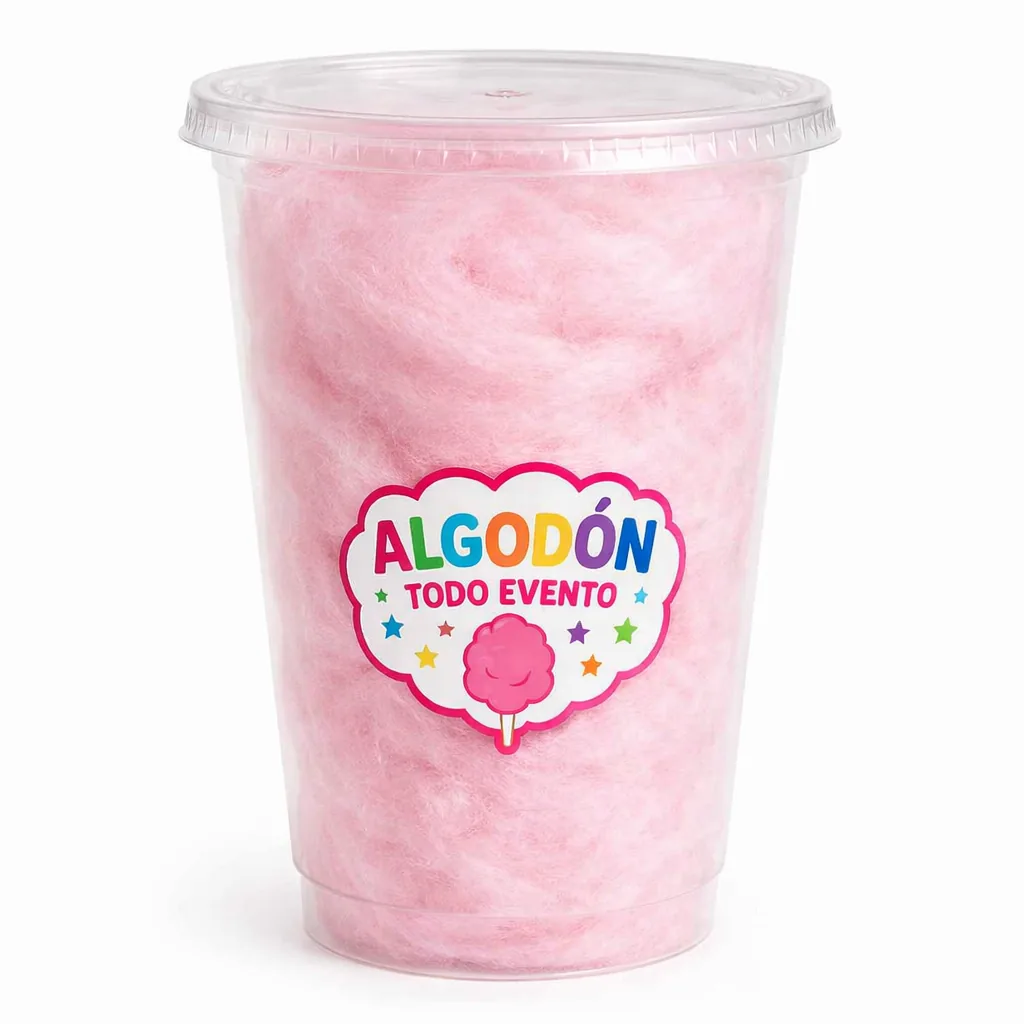 Algodón de azúcar en vaso de 1 litro de 1 color a Q8.00