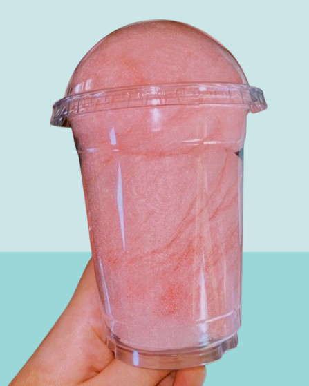 Algodón de azúcar en vaso domo