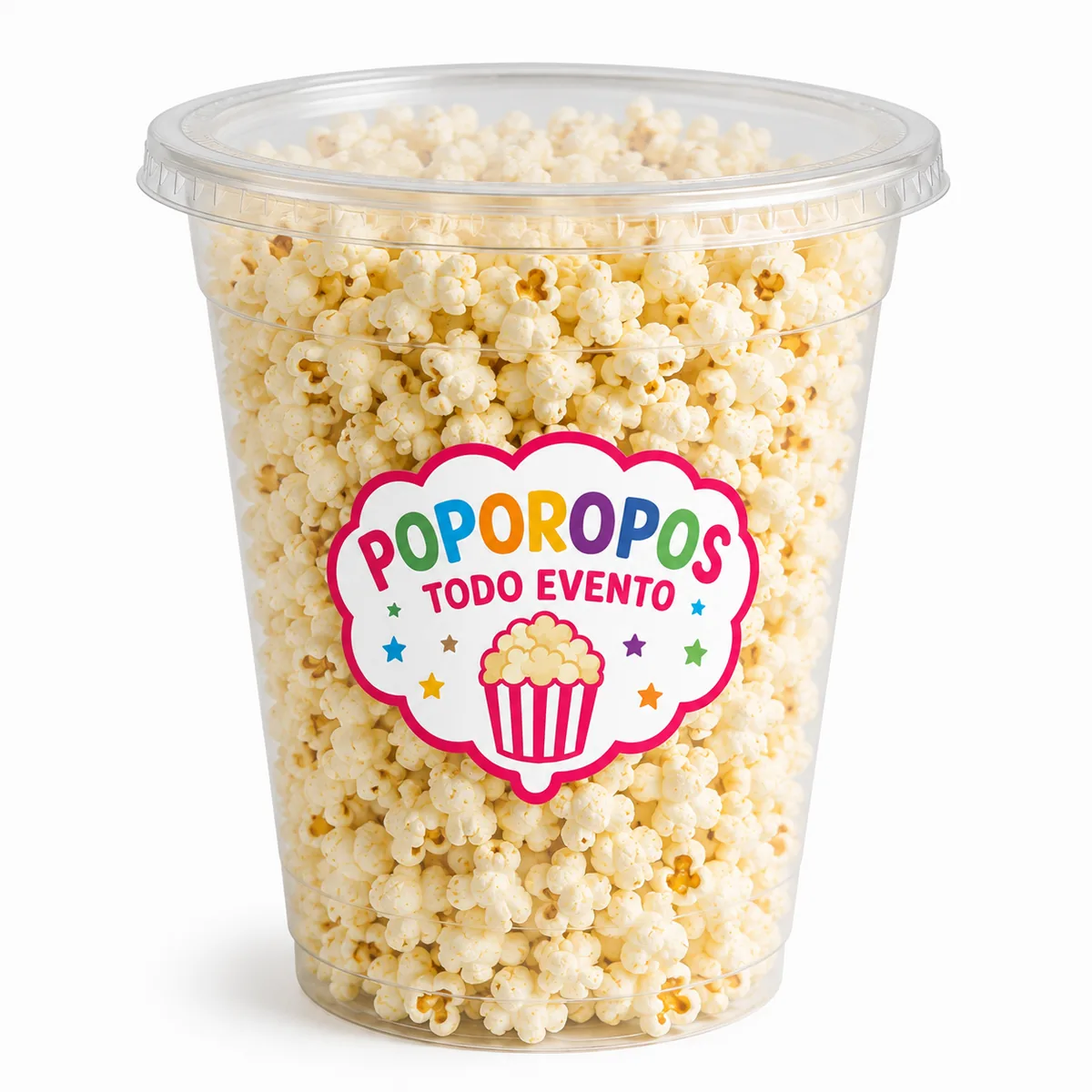 Poporopos salados en vaso con tapa plana a Q6.00 para fiestas
