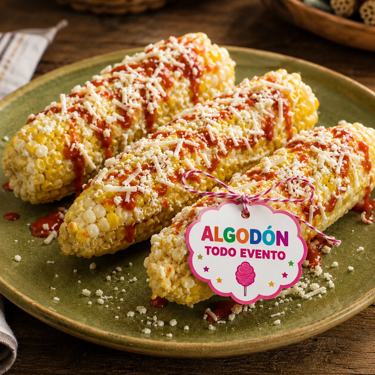 Elotes locos en palito para eventos