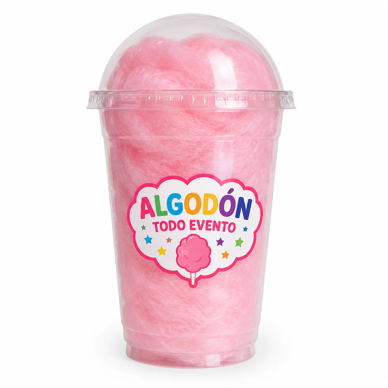 Algodón de azúcar en vaso domo